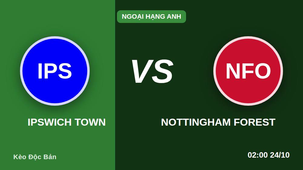 Ipswich vs Nottingham Forest 23/10/2026: Từng Bước Bắt Kèo Châu Âu +125