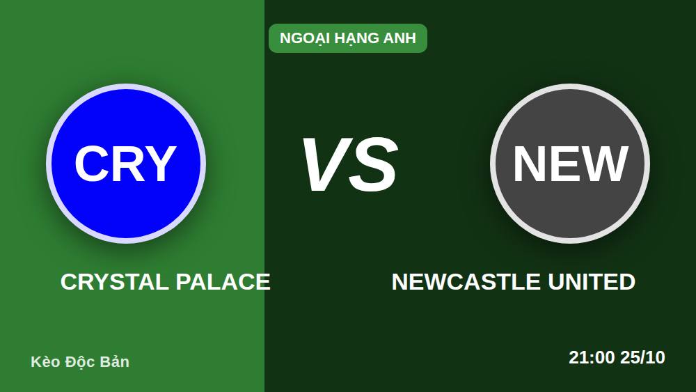 Palace vs Newcastle: Kèo chấp 0.25 và cái bẫy Over 3.5